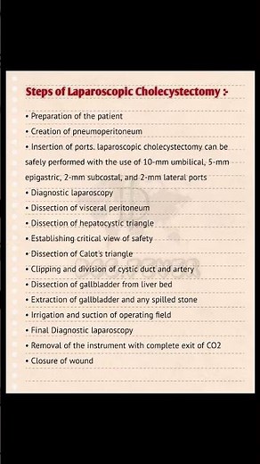 Steps of Laparoscopic cholecystectomy #laproscopicsurgery #laproscopy #docfever #doctor #surgery