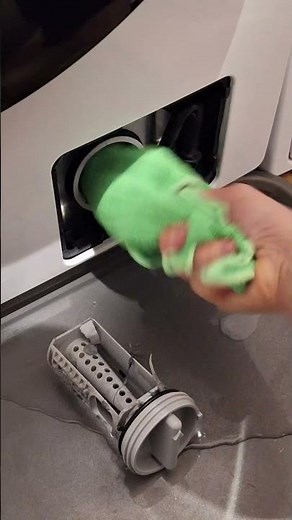 How To Drain Water Out of Washing machine #drain #washingmachine #cleantok #cleaningtiktok #shorts