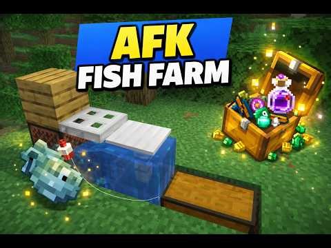 Minecraft 1.21.11 Easy AFK Fish Farm (Infinite Fish)