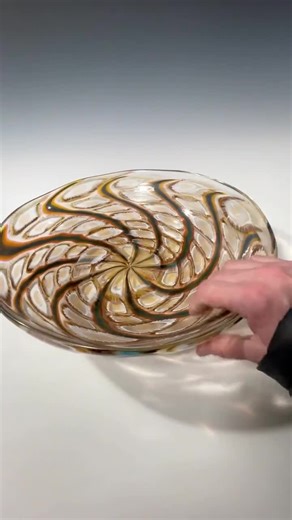 Hand Blown Amber Anemone Glass Bowl – John Gibbons Art Glass, Centerpiece - Etsy