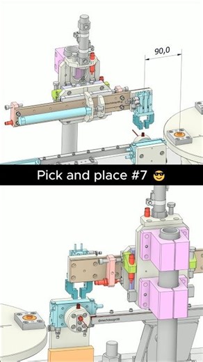 Pick and Place 7 ⚙ #mechanism #engineering #3dprinting #mechanical