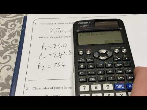 GCSE Maths - Iteration GCSE question on population change