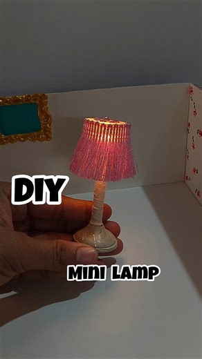 DIY Mini Lamp for Doll House ✨ #diy #minilamp #diyminiaturehouse