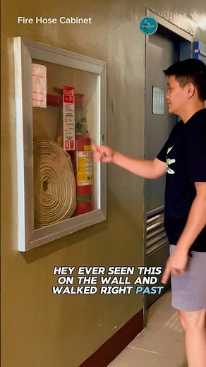 Fire Hose Cabinet🔥 the first line of Defense. #fire #firehose #firefighter #firenuzzle