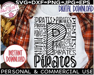 Pirates SVG, Pirates Typography, Pirate Mascot Svg, Pirates Baseball Svg, Pirates Football Svg, Pirates Cheer Svg, Pirate Pride, Go Pirates - Etsy