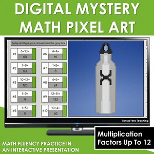 Digital Math Pixel Art | Mystery Picture 5th Grade Fluency Multiplication Set 1