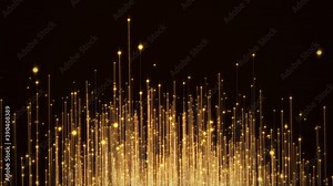 Golden stage background with beautiful particle effect
