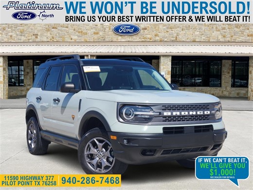 2022 Ford Bronco Sport Badlands Pilot Point TX | Platinum Ford North 3FMCR9D92NRD24084
