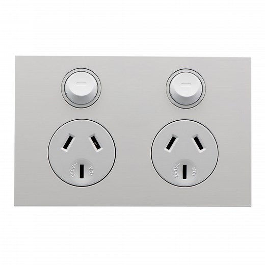Clipsal Saturn ZEN Double Powerpoint White | Z4025-ZW