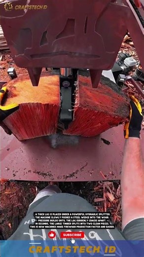 Powerful Hydraulic Log Splitter | Satisfying Wood Splitting Machine #machine