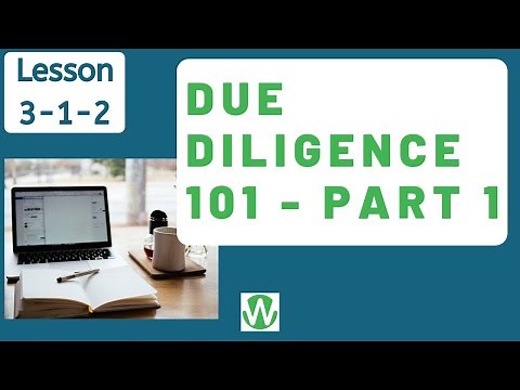 Due Diligence 101 for Startup Investors (Part 1) - Overview - CrowdWise Academy (312)