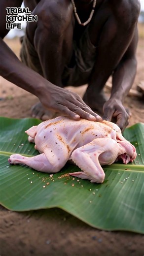 How the Hadzabe People Cook Wild Fowl Inside Clay 🔥 #Shorts