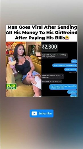 Man Sends Girlfriend His Last $2,300 - Relationship GOALS or Financial RISK? 💸⚖️#risk#short