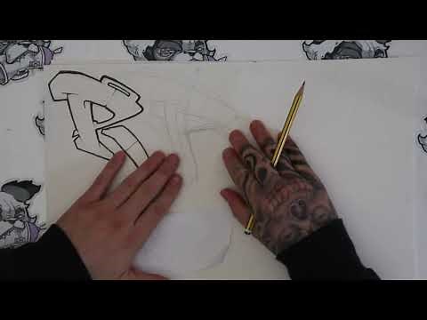 How to draw the graffiti letter R (6 different ways)