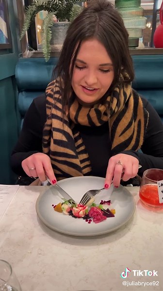 On Thursday I headed to Six by Nico in Aberdeen to try out the latest menu, Down the rabbit hole, inspired by Alice in Wonderland. I started with the aperitif of Alice’s Gin and Jam Tart with raspberry, white chocolate liqueur, gin and lemon (£7.50). The grenadine that was poured in was quite overpowering so I found it hard to locate the sweet liqueur, but overall it was a decent drink. We shared the ox and comte nuggets and yeasted butter (£6.50) snack. The butter honestly tasted like chip shop