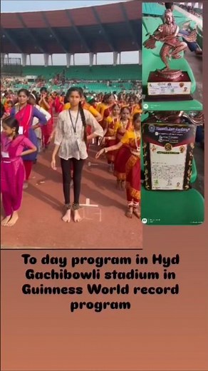 To day kuchipudi Guinness World record program in Gachibowli stadium#gunniessworldrecord #world