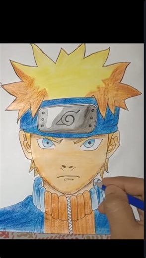 "Naruto Uzumaki Full Color Drawing"||full video Tutorial in my description||#drawing#shorts #art