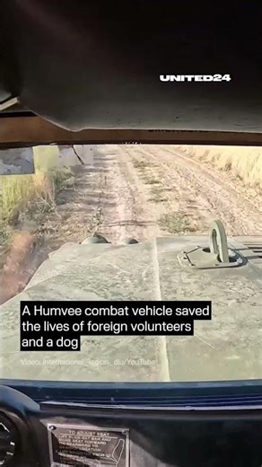Humvee Combat Vehicle Saved Lives of Foreign Volunteers and a Dog #warinukraine