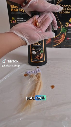 Champú 3 en 1 para teñir cabello canoso fácil y rápido