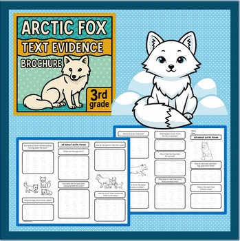 Arctic Fox Science Craft Brochure Reading activity 3rd grade season Snow winter