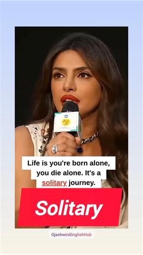 Solitary Meaning in Hindi | Solitary ka matlab kya hota hai | Daily English Vocabulary