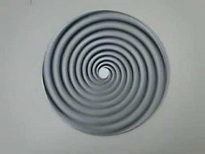 Mind altering disk of spinning hypnotic spirals