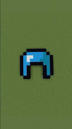 Diamond Helmet Pixel Art Speed Build in Minecraft