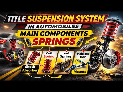Suspension System in Automobiles Springs Types(Leaf, Coil, Torsion Bar, Air) 🚗(part-2 )