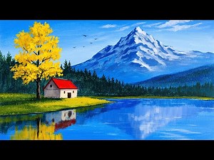 Easy Mountain Landscape Painting For Beginner
