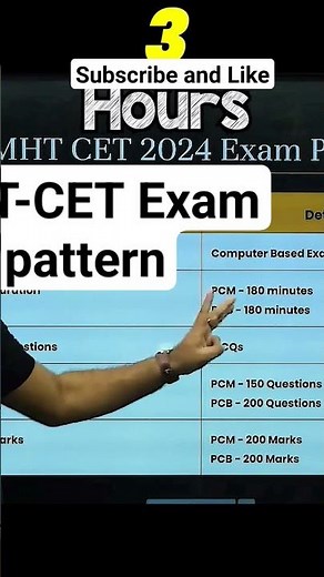 MHT-CET 2024 #exam format #cet #cetexam #pcb #neet #mht_cet #mhtcet2024 #hallticket #pcm