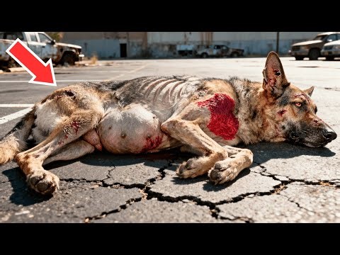 Pregnant Stray Dog Abandoned In An Old Parking Lot — What Happened Next Amazed Everyone!
