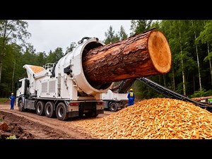 Extreme Dangerous Fastest Big Chainsaw Cutting Tree Machines | Monster Stump Removal Excavator