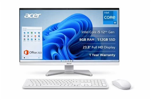 Ultrasoft Itinfrastructure on Instagram: "Not just a computer — your complete office & study setup 💻✨ 🔹 Acer Aspire C24 All-in-One 🔹 Intel i5 12th Gen 🔹 8GB RAM | 512GB SSD 🔹 23.8” Full HD Display 🔹 Windows 11 | MS Office 🔥 Smooth performance • Clean desk • Premium look 📍 Available in Azamgarh 📞 DM / Call for best deal Office | Study | Business — sab ke liye perfect choice 💼📚 . . . . #Azamgarh #AzamgarhMarket #AzamgarhBusiness #AzamgarhTech #AzamgarhShop #AllInOnePC #aceraspire"