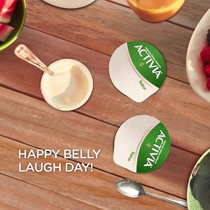 Happy #BellyLaughDay!🙂 Mit Activia und seinen 4 Milliarden Bifidus Kulturen bringst du deinen Bauch zum Lächeln und sorgst für ein gutes Wohlgefühl. Jetzt probieren! | Activia