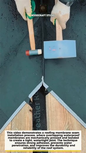 Roof Membrane Seam Pressing Tool #Roofing #Construction #Waterproofing