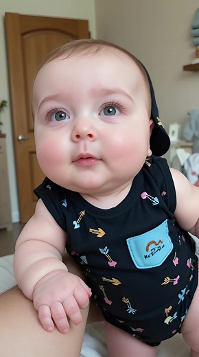 “A tiny baby saying ‘Papa’ feels like pure magic ✨👶 How can someone be this cute?” Hashtags: #MagicWord #CuteBaby #BabyTalk #ViralBaby #CutenessOverload