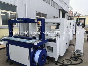 [Hot Item] Automatic PP belt corrugated strap packing bundling machine for carton box