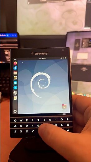 Ubuntu 24.04 with the #blackberry Passport feels epic #bringbackblackberry #linux #vm #xrdp magic