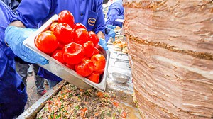 1.7M views · 10K reactions | Most insane shawarma making in Egypt! w/ Bellies En-Route Cairo street food tour! | The Food Ranger | Facebook