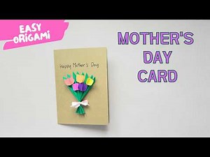 DIY Mother’s Day Card 💐 Easy & Beautiful Handmade Card Idea