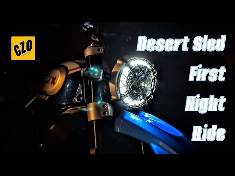 First Night Ride on My Ducati Scrambler Desert Sled #ducatiscrambler #djiosmonano #desertsled
