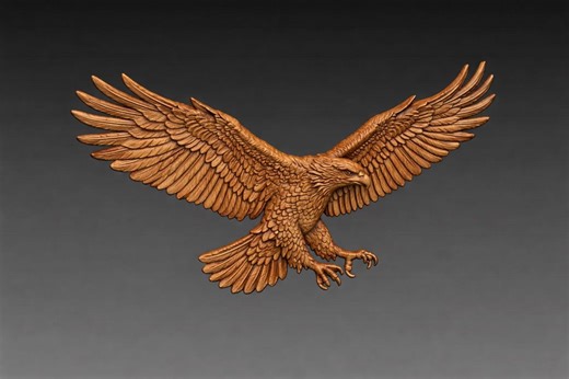 Flying Eagle 3D Relief STL File, Wildlife CNC Carving Model (digital Download) - Etsy