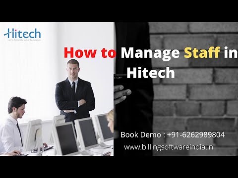 How to Manage Staff in Hitech | Attendance Software | Employee management software