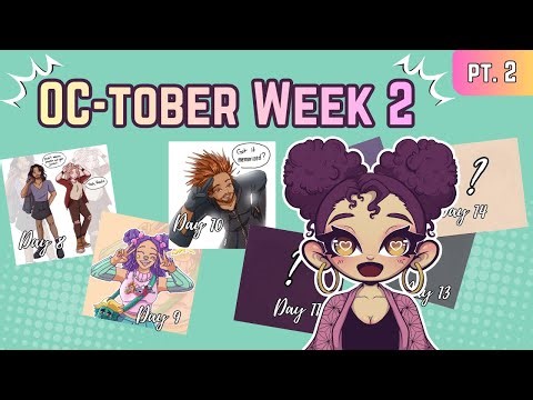 Drawing my OCs for OC-tober 2025 | Week 2 | Speedpaint | Commentary