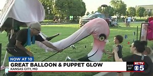 Despite the heat and no hot air balloons, Kansas Citians have fun at KC’s Great Balloon & Puppet Glow