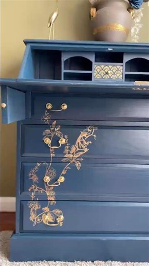Chic Secretary Makeover ✨ Blue & Gold Elegance Using Redesign!