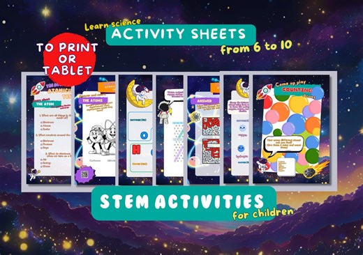 STEM Activity Pages | Learn Science | Kids 6-10 Years Old - Etsy