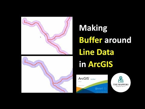How to Make Buffer to Line Data in ArcGIS - One Minute GIS [Tutorial 12]