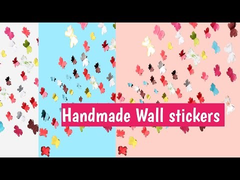 🦋Handmade wall stickers for room decoration / diy/ paper craft / very easy 🦋🦋🦋