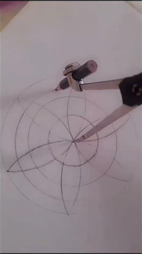 Easy Geometric Art with Compass and Pencil#Trending_Hooks #shorts #ytshorts #music